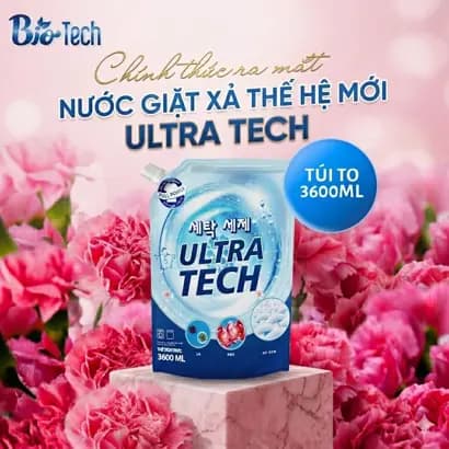 Nước giặt xả Ultra Tech hương ngàn hoa 3600ml