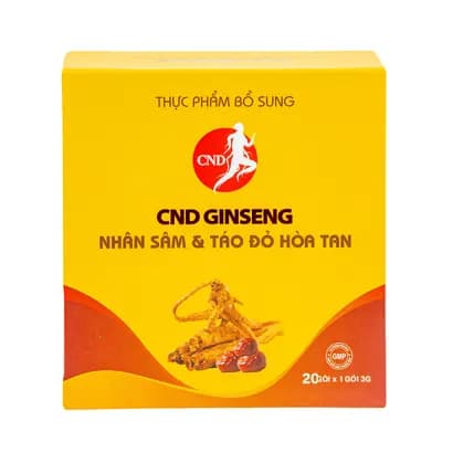 Nhân sâm và táo đỏ hòa tan